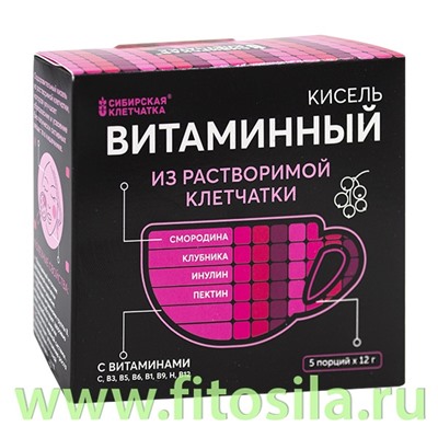 Кисель "Витаминный" 5 пак х 12 гр  Сибирская клетчатка