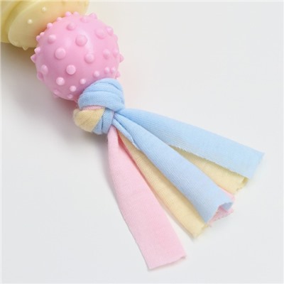 Игрушка жевательная Пижон Premium на верёвке, 3 элемента, термопластичная резина, МИКС