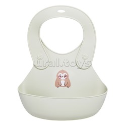 Нагрудник детский с декором (Зеленый)