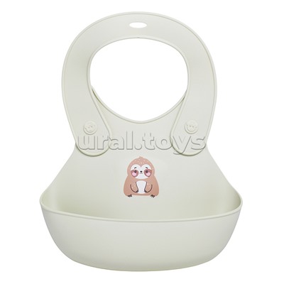 Нагрудник детский с декором (Зеленый)