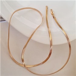 Цепочка на шею ювелирная бижутерия коллекция "Дубай" покрытие: позолота, плетение змейка, арт. 313.136-50