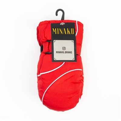 Варежки зимние детские MINAKU, красные, размер 16 (18 см)
