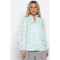 Блуза Доменика (бело-мятная) Б15017-18М