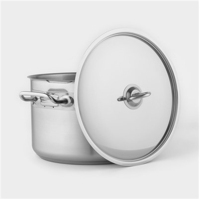 Кастрюля LUXSTAHL, 9 л, d=28 см, h=17.5 см, капсульное дно, индукция, нержавеющая сталь