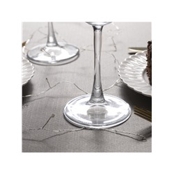 Гирлянда «Мишура» 1 м роса, IP20, серебристая нить, 20 LED, батарейки CR2032×2 (в комплекте), свечение мульти