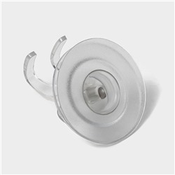 Держатель - крючок самоклеящийся Доляна Elemental, 6.3×6.5 см, прозрачный