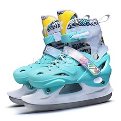 Коньки (размер M35-38) бирюзовые, в сумке