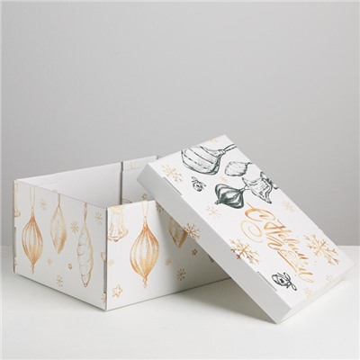 Коробка подарочная новогодняя складная «Новый год», 31.2×25.6×16.1 см