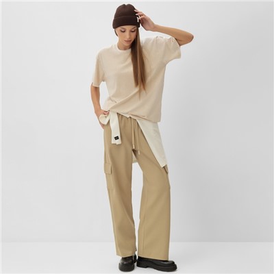 Футболка женская из вареного хлопка Mist Don't touch me, размер 42-44, цвет молочный