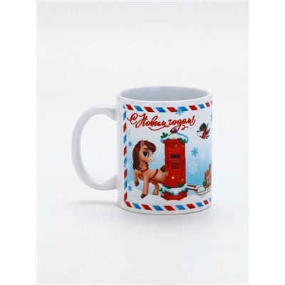 Кружка новогодняя керамическая «Исполнения желаний», лошадь, 320 мл