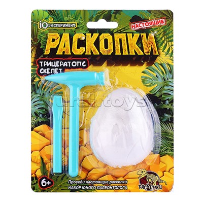 Набор "Раскопки" Яйцо, скелет трицератопса