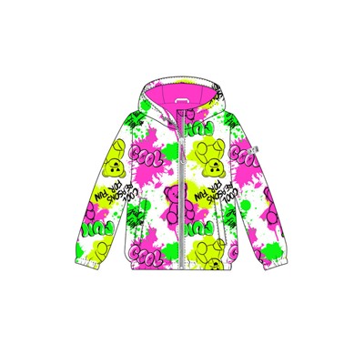 Куртка текстильная с полиуретановым покрытием для девочек (ветровка)