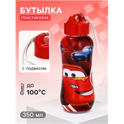Бутылка для воды пластиковая «Молния Маккуин», 350 мл, Тачки