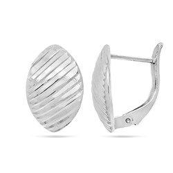 Серьги из серебра без вставки, ТЦС-алм15