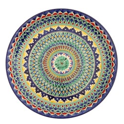 Ляган Риштанская Керамика «Узоры», 37 см, разноцветный