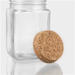 Банка для сыпучих продуктов BellaTenero «Эко», 270 мл, 6×10.5 см, с пробковой крышкой, стекло