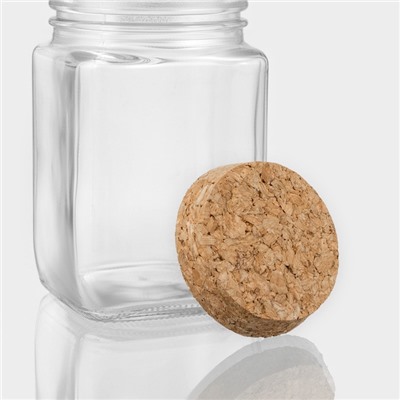 Банка для сыпучих продуктов BellaTenero «Эко», 270 мл, 6×10.5 см, с пробковой крышкой, стекло