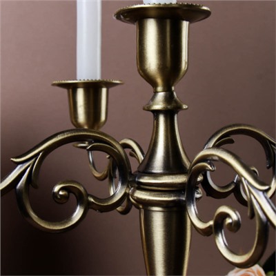 Подсвечник на 5 свечей 25 см бронза / 6305S /уп 30/
