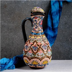 Кувшин узбекский Риштанская керамика «Самарканд», 1.3 л, разноцветный