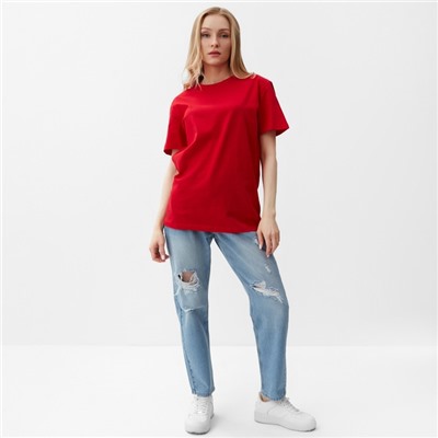 Футболка женская ATA collection, красная, размер 48