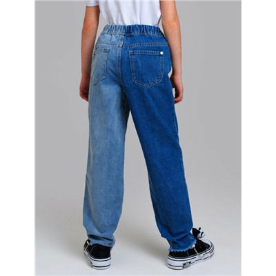 Брюки текстильные джинсовые для девочек