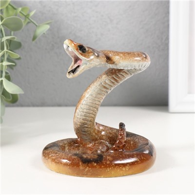 Фигурка полистоун лак «Гремучая змея», 9.8×9.2×10.5 см