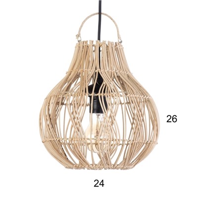Светильник потолочный из ротанга «Диас», 1×120 Вт, Е27, 25×25×25 см
