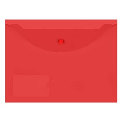 Папка с кнопкой  А4 150мкм с карманом для визиток красная PK6515R inФОРМАТ