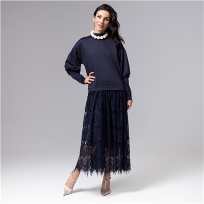 Платье комбинированное с кружевом, История в кружевах