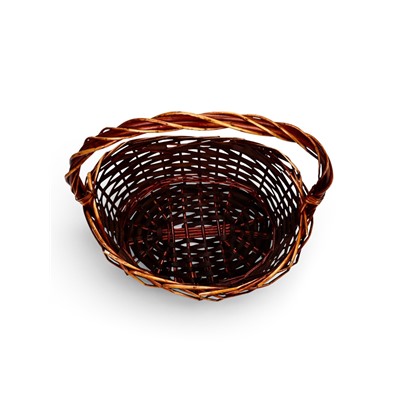 Корзина плетёная для хранения, лоза, тёмно-коричневая, набор 3 шт.