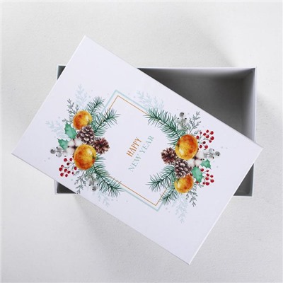 Набор новогодних подарочных коробок 10 в 1 «С Новым годом», 12×7×4‒32.5×20×12.5 см