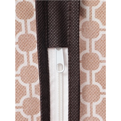 Чехол для одежды Доляна «Браун», ПВХ окно, плотный, 90×60 см, коричневый