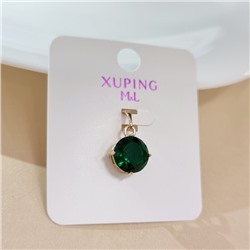Кулон коллекция "Xuping ML" покрытие позолота, вставка: фианит, цвет: зеленый, арт.101.199