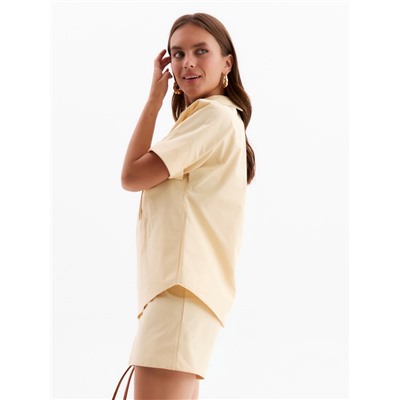 Костюм женский (рубашка, шорты) MINAKU: Enjoy, бежевый, размер 44