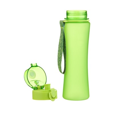 Бутылка для воды, с поильником, 600 мл, зелёная