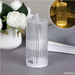 Свеча светодиодная 15х6 см / VFR-118 /уп 12/288/прозрачная