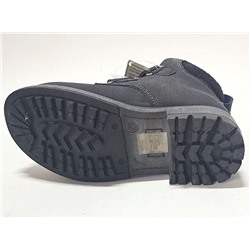 52-023A черн Ботинки зима для мальчиков (28-33)/12