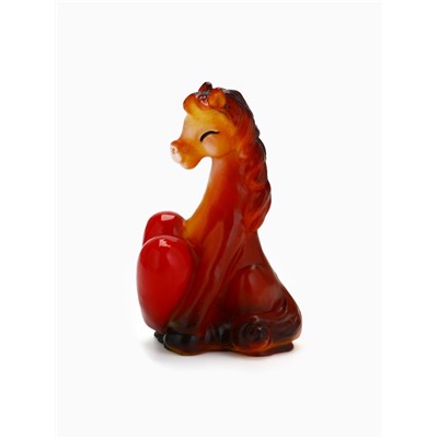 Сувенир новогодний «Лошадь с сердцем 2026», 3.5 см