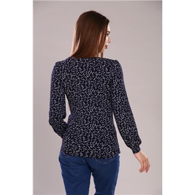 Лонгслив "Декольте" (Синий)