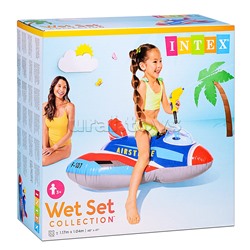 Игрушка надувная для плавания "Истребитель" 117*104 см, 2 цвета, от 3-х лет, 57531NP INTEX