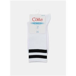 Удлиненные CONTE ACTIVE Хлопковые носки с яркими полосками из люрекса