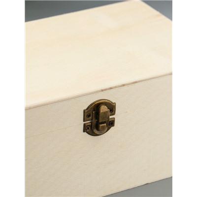 Шкатулка для росписи дерево «Прямоугольная», замок пряжка, 23.5×14×9.5 см