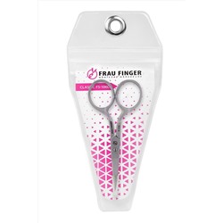 Frau Finger Ножницы маникюрные для ногтей изогнутые / Classic FS-106DP, матовые, ручная заточка, 9 см KRISTALLER, 1110686