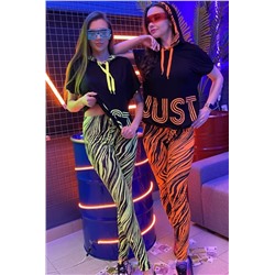 Футболка 8062 (Черный_оранжевый)