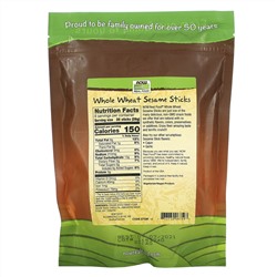 Now Foods, Real Food, палочки из цельной пшеницы и кунжута, 9 унций (255 г)
