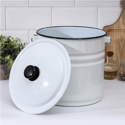 УЦЕНКА Ведро, 12 л, без крышки, белое