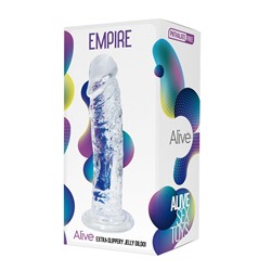 Прозрачный фаллоимитатор на присоске Empire Jelly Dildo - 19,3 см.