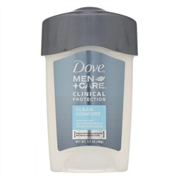 Dove, Men+Care, дезодорант-антиперспирант, клиническая защита, «Чистый комфорт», 48 г (1,7 унции)