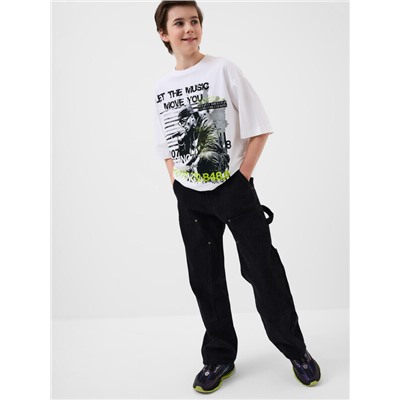 Брюки текстильные джинсовые для мальчиков