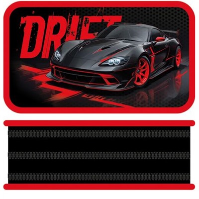 Пенал 6-ти ств. 190х105 мм ПО-110 "ДРИФТ/DRIFT" большой, тканевый торец Пчелка